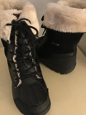 Lugz Mujer Negro Impermeable Tambora Invierno Botas US 7 Ancho Foto 1 de 4