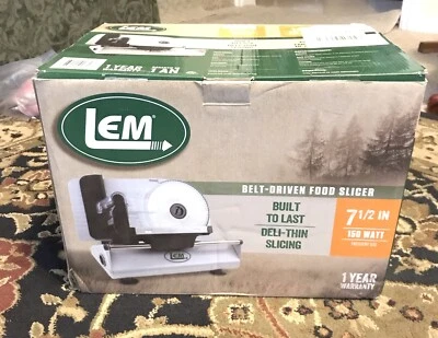 LEM Products 7.5" Electric Meat Slicer Machine with a Stainless Steel Serrate - Image 1 of 4