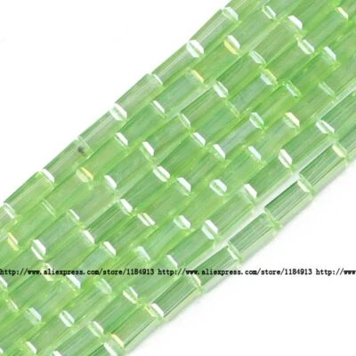 Rectangular Crystal Bead Square Glass Spacer Loose Beads DIY Jewelry 3*6mm 80Pcs - Image 1 of 4