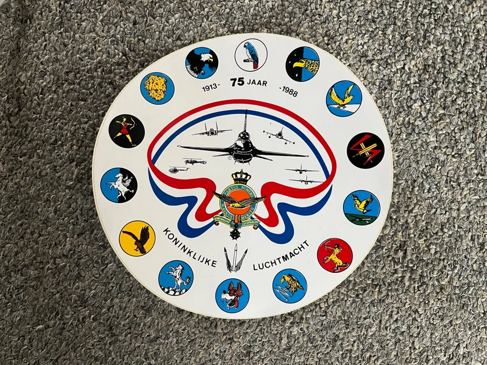 Aufkleber Holland Koninklijke Luchtmacht 75 Jaar (1913 - 1988) - Bild 1 von 1