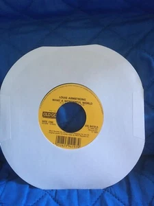 LOUIS ARMSTRONG = WHAT A WONDERFUL WORLD / HELLO DOLLY - OLD GOLD - EX. VINYL - Picture 1 of 2