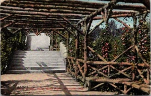 Postkarte Rustic Arbor West Side Park Newark New Jersey NJ verschickt 1913 - Bild 1 von 2