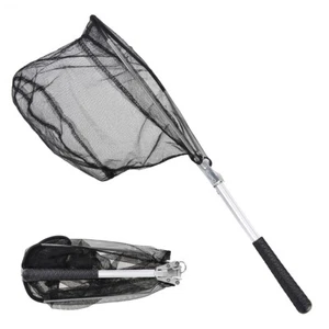 Folding Fish Landing Net Collapsible Triangular Fly Fishing Net Catching S0J8 - Picture 1 of 11