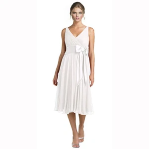Rhinestone Chiffon Cocktail Party Bridesmaid Dress Ivory Size AU 6 - Picture 1 of 3