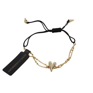 Rebecca Minkoff Gold Heart Adjustable Bracelet nwt $38 Tags #RM042 - Picture 1 of 2