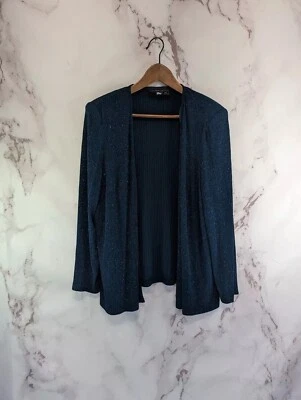 Alex Evenings Jacket Women 14W P Green Sparkle Shimmer Metallic Lightweight  - Image 1 of 4