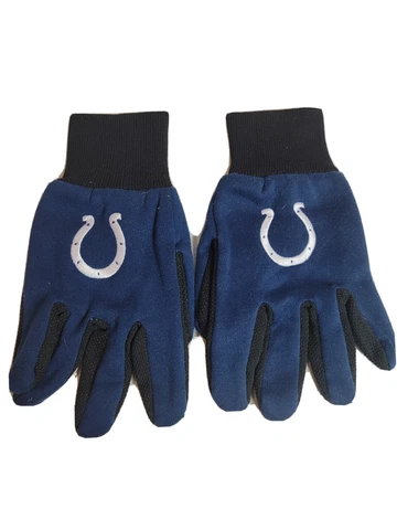Indianapolis Colts Sport Utility Jersey Work Garden Gloves Blue Black Cover