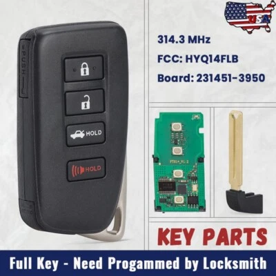 231451-3950 for Lexus RC300 RC350 RC F 2021-2023 Keyless Remote Key Fob HYQ14FLB - Изображение 1 из 4