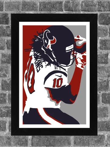 Houston Texans DeAndre Hopkins Portrait Sports Print Art 11x17 Cover