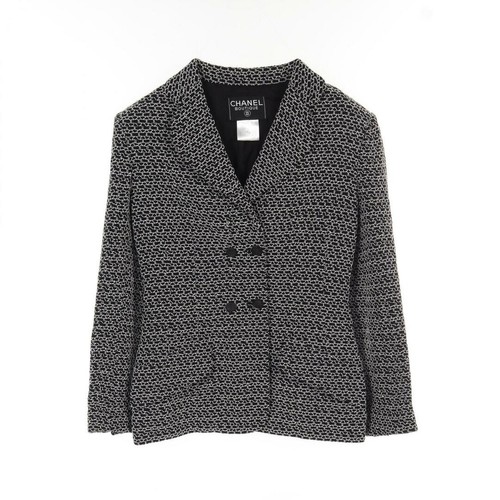 Chanel Abbigliamento Capispalla Lana Rayon Donna Nero P11201V06481