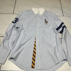 Jungen Ralph Lauren Polo Big Pony Baumwolle Button Down Oxford Hemd Größe L 14-16 - Bild 1 von 14