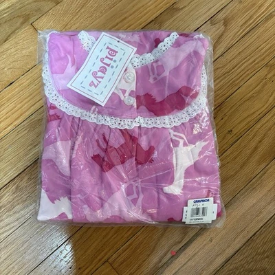 NWT Girls Pink Horse Nightgown With Lace Size 6 - Image 1 of 3