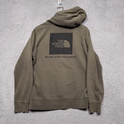 The North Face Graphic Logo Hoodie Mens Medium Brown Pullover Sweatshirt Hooded - Image 1 of 4