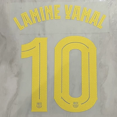 OFFICIAL 2025-26 LAMINE YAMAL Barcelona Home Nameset Name Number Dorsal UCL Cup - Image 1 of 3