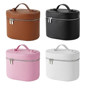 Leather Makeup Bag Fashion Handbag for Girls Women Large Capacity Storage Bag - Picture 1 of 12