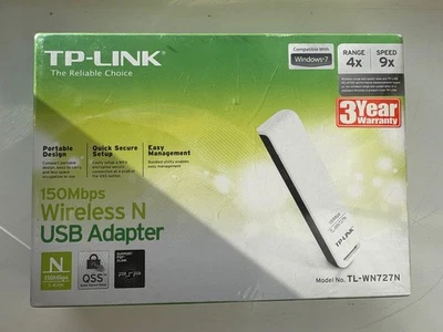 TP Link Wireless N USB Adapter 150Mbps Sealed TL-WN727N White - Image 1 of 2