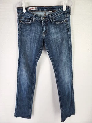 Red Engine Jeans Womens 28 X 32 Dark Wash Distressed Low Rise  - Image 1 of 4