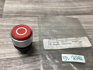 SCHALTER VERLÄNGERT ROT MIT WEISS "O" S-32-221 #119N72 - Bild 1 von 3