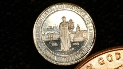 MINIATURE COIN 1936 SOUTH CAROLINA COMMEM HALF PROOF LIKE STERLING SILVER - Image 1 of 2