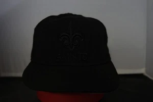 New Era 59Fifty New Orleans Saints NFL Black/Black Fitted Hat Size 7 1/8 - Picture 1 of 4