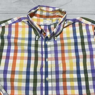 Maus & Hoffman Shirt Mens XL Colorful Bright Rainbow Purple Orange Yellow Blue - Image 1 of 4