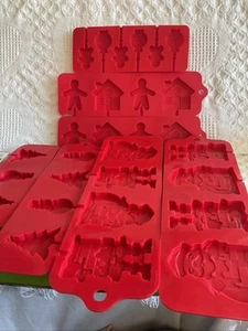 Lot Of 8 Christmas Silicone Lollipop Molds Lot D - Picture 1 of 14