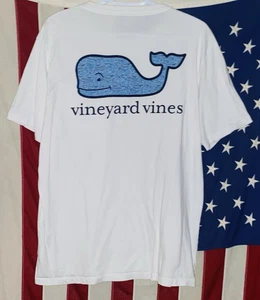 Vineyard Vines Herren Medium Tasche T-Shirt Kurzarm Shirt weiß Wal gebraucht, in einwandfreiem Zustand - Bild 1 von 2