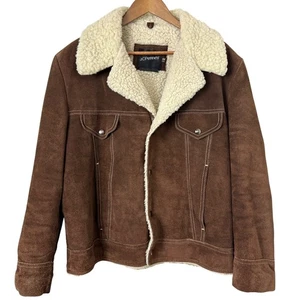 Chaqueta de gamuza marrón de colección Trucker Penny Lane imitación Sherpa chaqueta para hombre XL Yellowstone - Imagen 1 de 13
