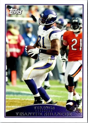 2009 Topps Visanthe Shiancoe #143 Minnesota Vikings Football Card - Image 1 of 2
