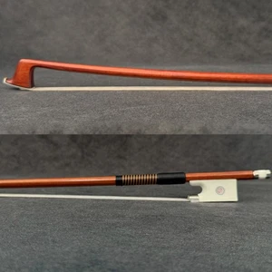 E.SARTORY Copy Master Pernambuco Violin Bow 4/4 White Parisan eye Frog Nickle - Picture 1 of 12