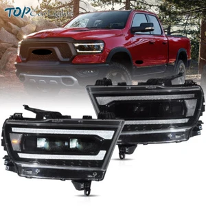 Faros proyector LED VLAND para Dodge Ram 1500 2019-2024 con señales secuenciales - Imagen 1 de 14