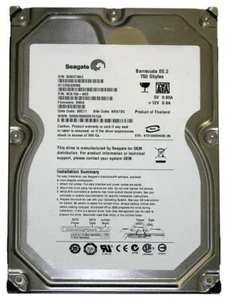 Seagate Barracuda 750GB 7200RPM SATA 3Gbps 3.5" LFF Hard Disk Drive ST3750330NS - Picture 1 of 1