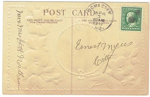 Rome City Indiana 1911 hand cancel with cork killer - Picture 1 of 2