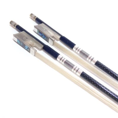 Violin part: 1pcs Professional black Carbon fiber violin bow 4/4,Copper Mounted - Image 1 of 4