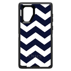 OtterBox Defender for Galaxy Note (Choose Model) Navy Blue White Chevron Stripe - Picture 1 of 11