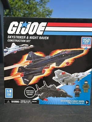 GI Joe Construction Set Skystriker & Night Raven w/ 2 Mini Figs & 150 Pieces NEW - Image 1 of 2