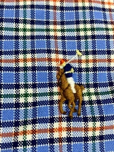 Ralph Lauren Shirt Mens 3XB Blue Check 100% Cotton Long Sleeve Button-Down Pony - Picture 1 of 9