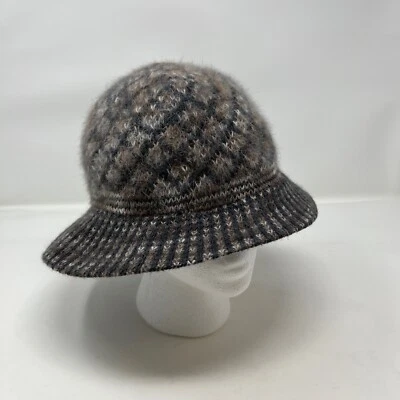 Sombrero cubo de celosía Kangol gris topo mezcla de pelo de conejo para mujer Foto 1 de 4