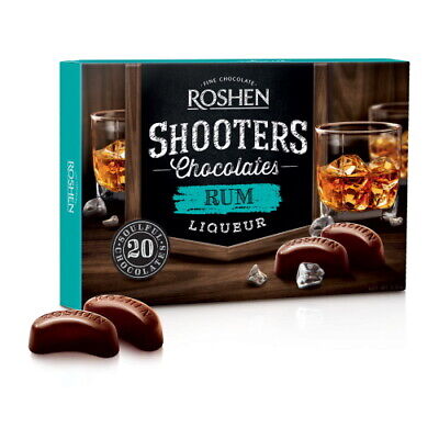 Box Sweets ROSHEN  Shooters  Chocolate Candy With Rum Liqueur 150g / 5.3oz • 26.71$