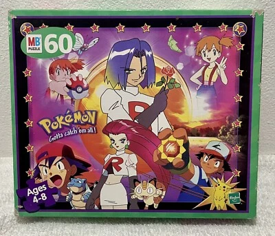 1999 Pokemon Team Rocket Sealed Puzzle 60 Pieces Wizards Of The Coast Vintage - Image 1 of 2