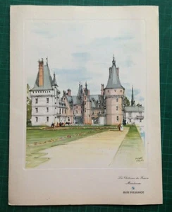 MENU AIR FRANCE PARIS- TOKIO SAMEDI 17 FEVRIER 1963 illustré par PIERRE PAGES - Bild 1 von 4