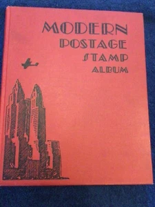 VINTAGE SCOTT MODERN POSTAGE STAMP ALBUM 1946 W/480+  Stamps - Picture 1 of 20