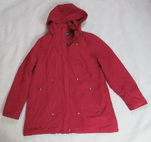 Forecaster Of Boston Parka Jacket Womens Size Large Burgundy Full Zip Coat - Picture 1 of 11