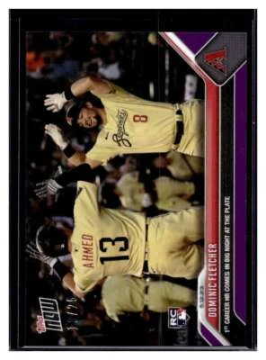 2023 Topps Now #281 Dominic Fletcher Purple Parallel Card #d /25 RC Rookie - Image 1 of 2