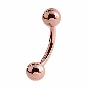 Rose Gold Curved Barbell - 1.6 x 12mm