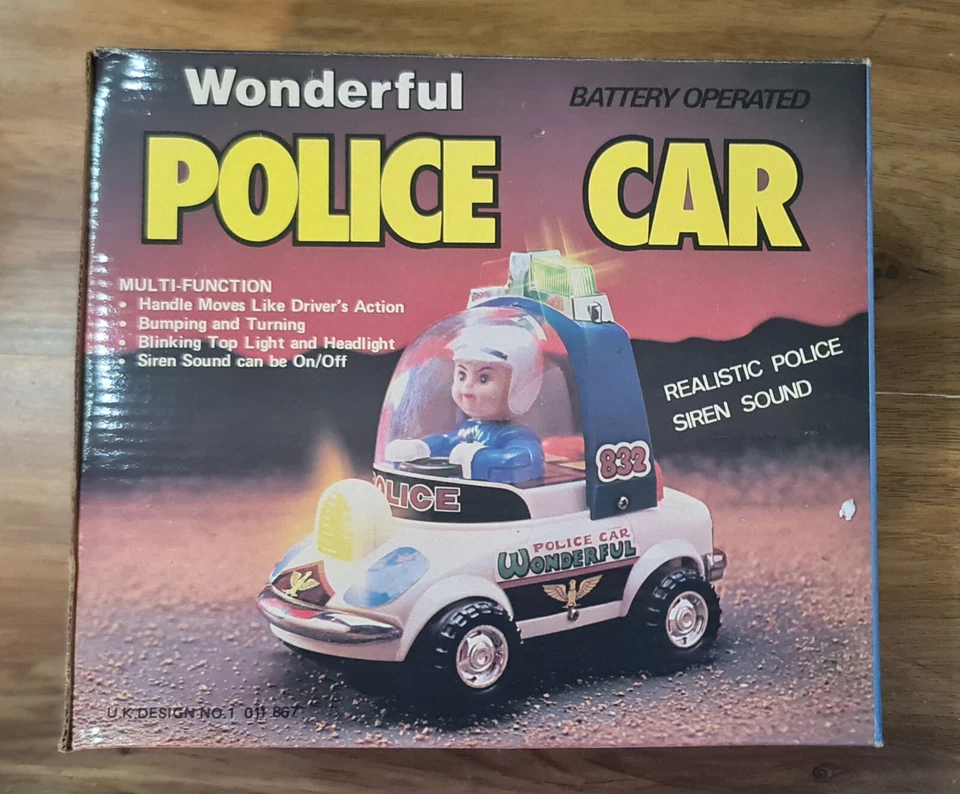 Vintage 90s Friction Police Car for kids battery operated NOS UNTESTED - Image 1 of 4