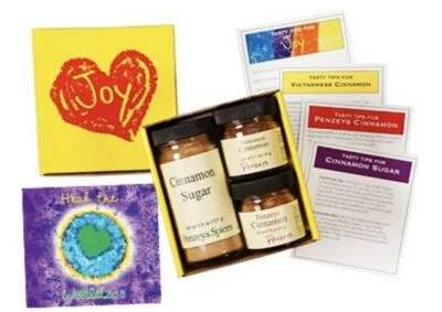 Penzeys Spices JOY OF CINNAMON GIFT BOX SET of 3 Jars Christmas or any Occasion  - Изображение 1 из 4