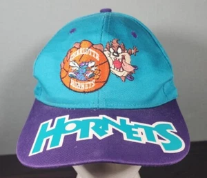 Vintage NBA Charlotte Hornets Looney Tunes Taz Youth SnapBack Hat Kid Basketball - Picture 1 of 12
