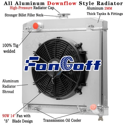 2 Row Radiator Shroud Fan For 1968-73 Mercedes Benz S-Class W108 280SE 300SEL - Image 1 of 4