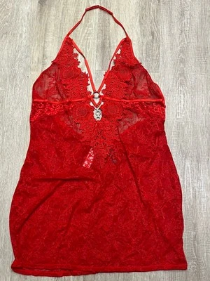 Ann Summers All Nighter Red Lace Chemise Sz XXL (24-26) FREE POST - Image 1 of 4
